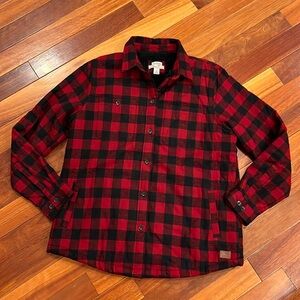 ⭐️ L.L. Bean Women's Scotch Plaid Shirt, Sherpa-Lined Medium